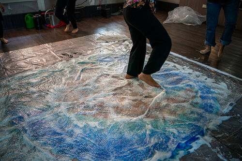 Taller-actividad Alfombra de fieltro danzando, Domingo 26 de abril